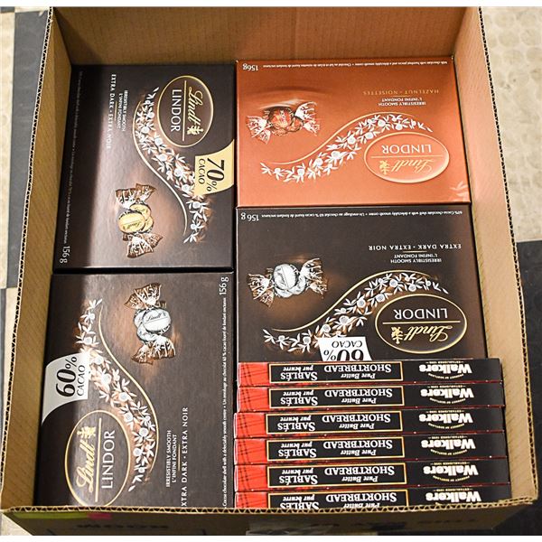 FLAT LOT OF LINDOR CHOCOLATE AND SHORT BREAD