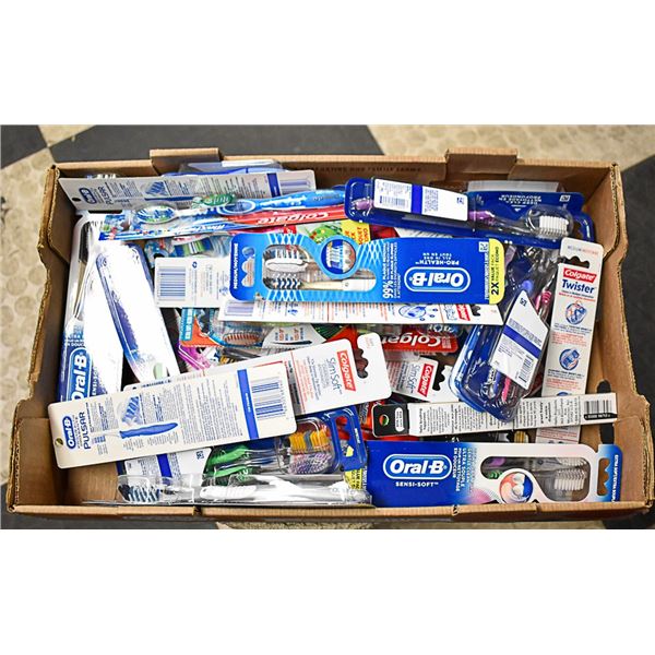 FLAT LOT OF BRAND NAME TOOTH BRUSHES