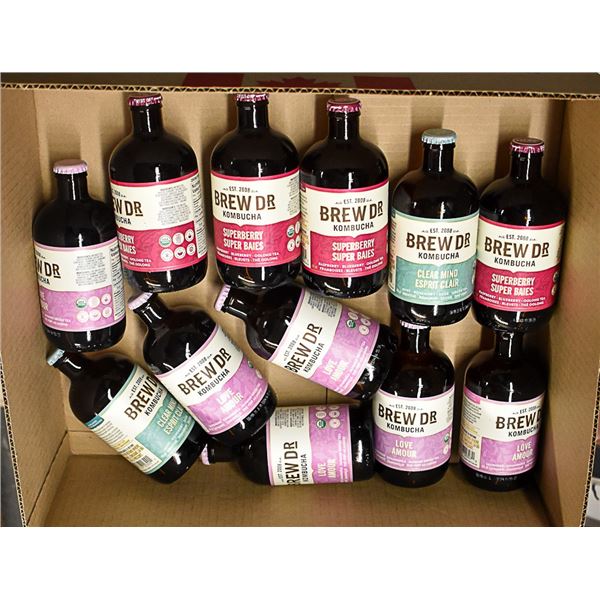 FLAT LOT OF KOMBUCHA DRINKS