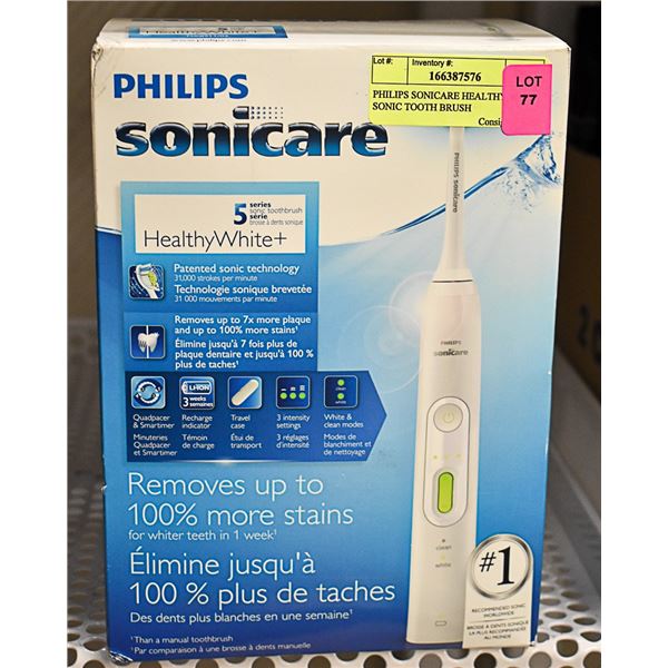 PHILIPS SONICARE HEALTHY WHITE SONIC TOOTH BRUSH