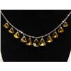 Image 1 : 10 KARAT WHITE GOLD CITRINE QUARTZ NECKLACE