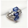 Image 2 : 10K  NATURAL SAPPHIRE DIAMOND RING