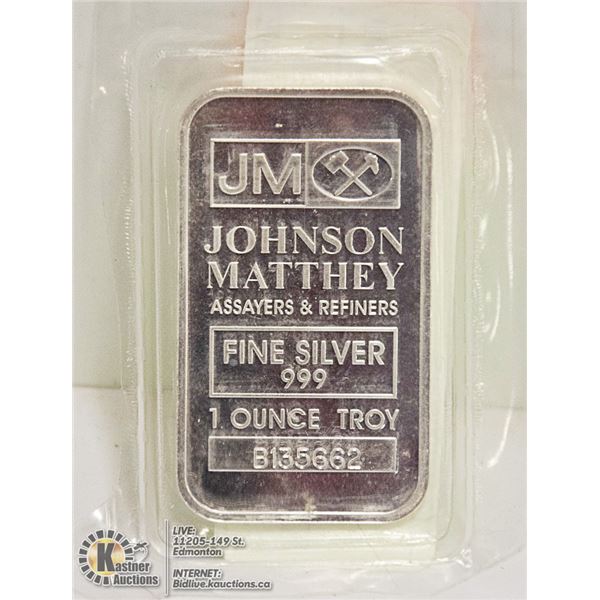 JM TROY OUNCE SILVER BAR