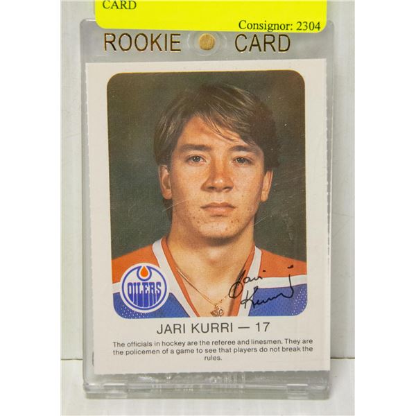 JARI KURRI RED ROOSTER ROOKIE CARD