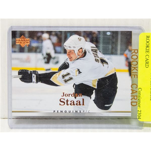 JORDAN STAAL UPPER DECK ROOKIE CARD
