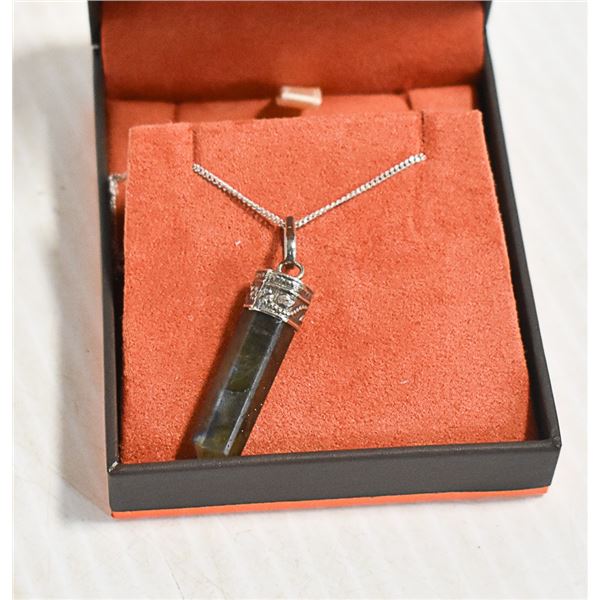 .925 SILVER 19 INCH NECKLACE WITH NATURAL