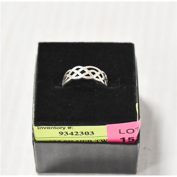 VINTAGE .925 SILVER TWIST RING SIZE 6