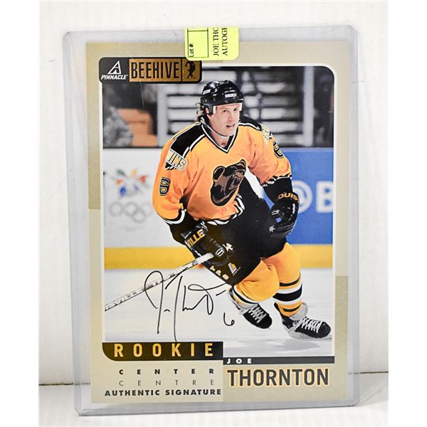 JOE THORNTON ROOKIE AUTOGRAPHED CARD