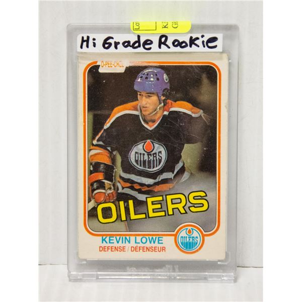 KEVIN LOWE ROOKIE CARD HI GRADE 1981