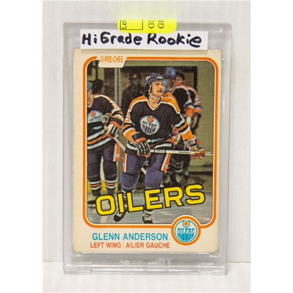 GLENN ANDERSON ROOKIE CARD  1981