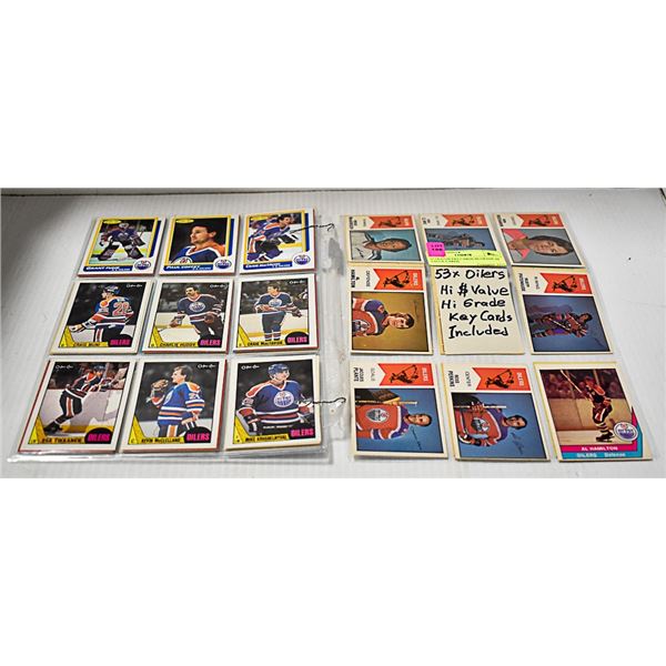53 OLD OILERS CARDS HI GRADE HI VALUE CARDS