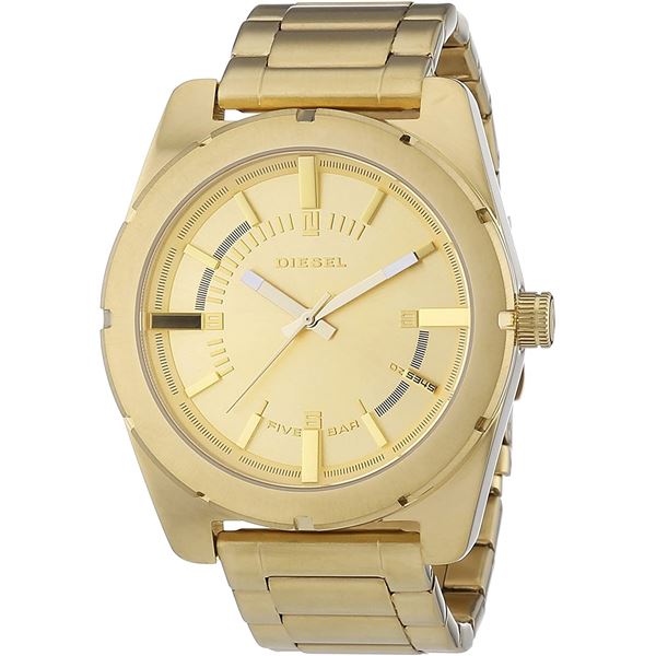NEW DIESEL ST STEEL GOLD TONE 44MM MSRP $309 WATCH