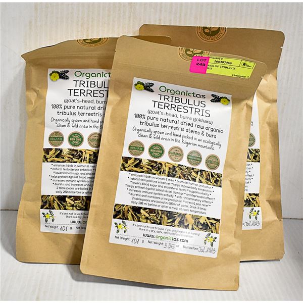 THREE BAGS OF TRIBULUS TERRESTRIS