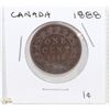 Image 1 : CANADIAN 1888 ONE CENT COIN .