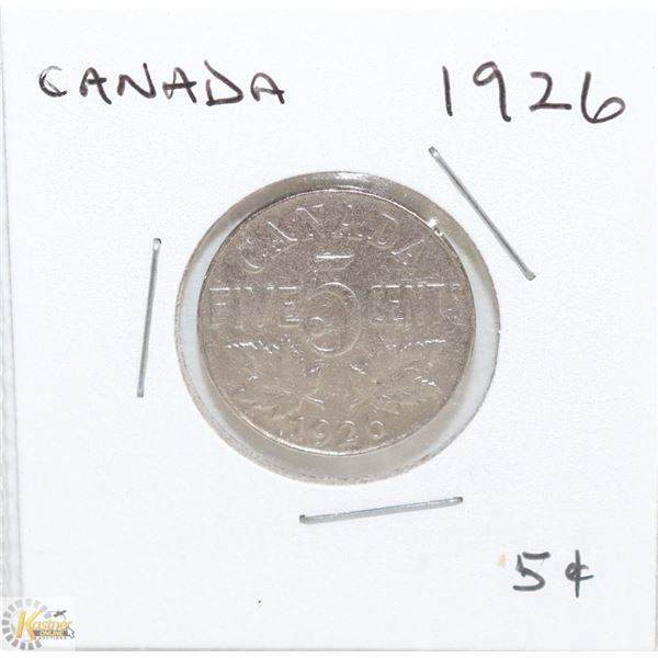 CANADIAN 1926 FIVE CENT COIN