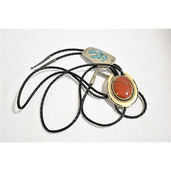 LOT OF 2 WESTERN ROPE NECK TIES