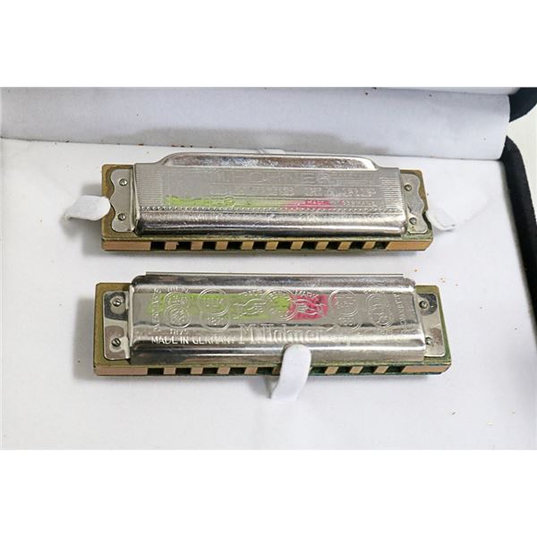 M. HOHNER MARINE BAND AND BLUES HARP HARMONICA