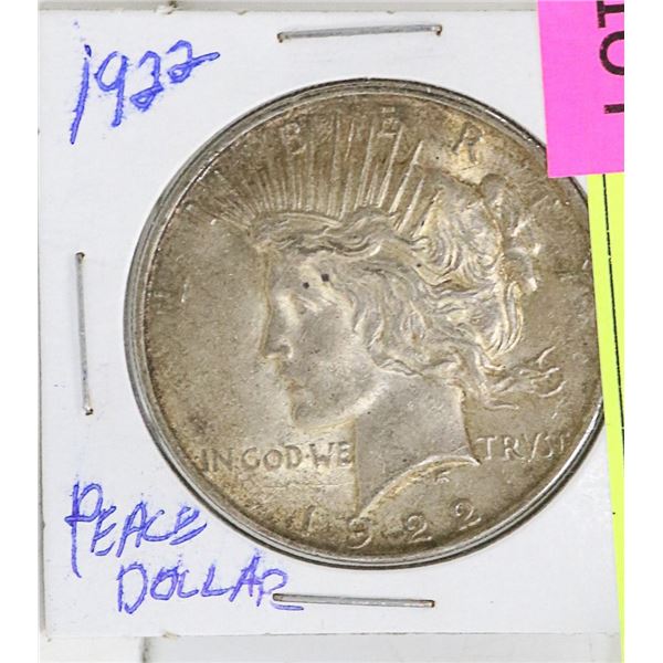 1922 USA SILVER PEACE DOLLAR