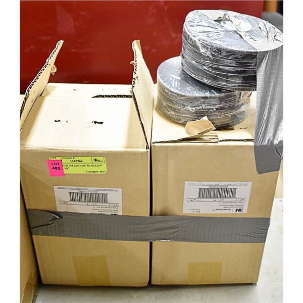 2 CASES OF 3M CUT OFF WHELLS 6" X 1/8" X 5/8"