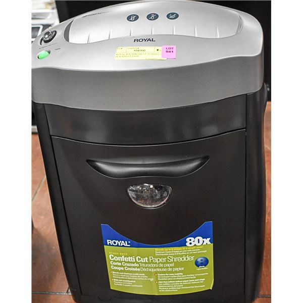 ROYAL 80X SHREDS UP TO 8 SHEETS IN A SINGLE PASS