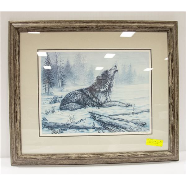 JUDI WILD - WOLF PICTURE 22 X 25.5