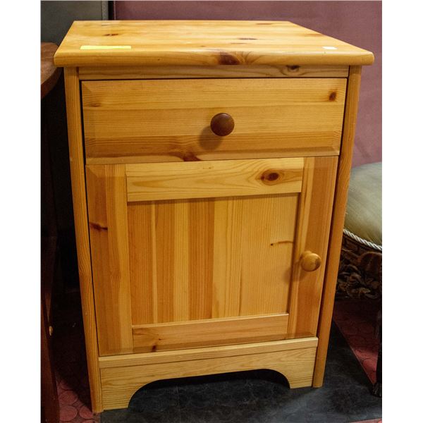 PINE BEDSIDE TABLE 16"X17"X24"TALL