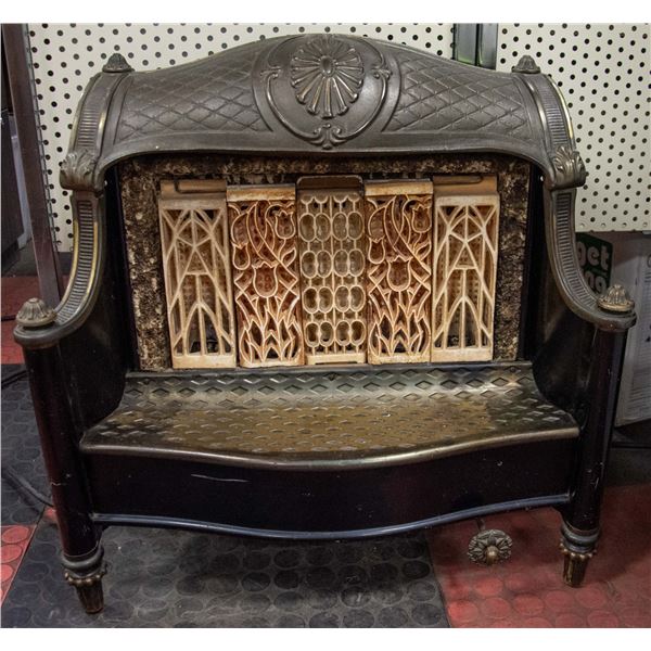 ANTIQUE BRASS DECOR FIRE PLACE INSERT