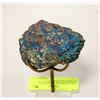 Image 2 : LARGE BORNITE ROCK IN HOLDER WITH GLASS COVER