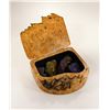 Image 2 : ORNATE BURLE WOOD BOX WITH VARIOUS HEALING STONES