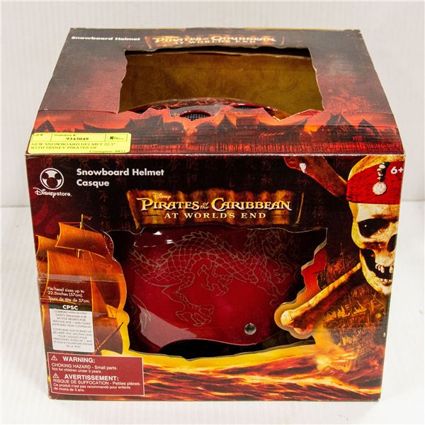 NEW SNOWBOARD HELMET 22.5" WITH DISNEY PIRATES OF