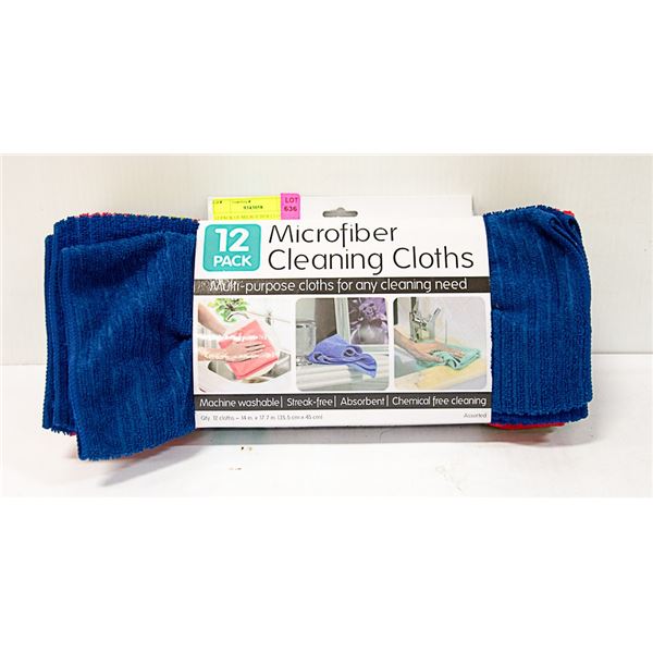 12 PACK OF MICROFIBER CLOTHES