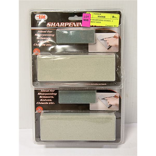 4 NEW SHARPENING STONES - 2 DIFFERENT SIZES