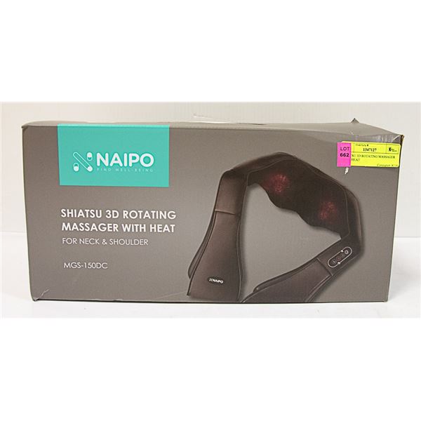 SHIATSU 3D ROTATING MASSAGER WITH HEAT