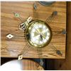Image 1 : RETRO BRASS WALL SUNBURST CLOCK