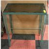 Image 1 : DECORATIVE METAL SIDE TABLE,GLASS TOP INDOOR/PATIO