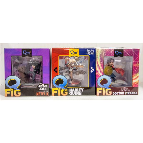 3 X QFIG H. QUINN, DR. STRANGE, J. JONES FIGURES