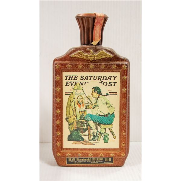 J. BEAM DECANTER EVENING POST 1976 HANDCRAFTED