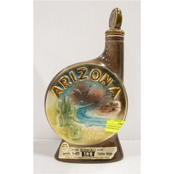 J. BEAM DECANTER ARIZONA 1968 HANDCRAFTED