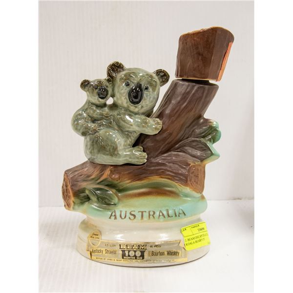 J. BEAM DECANTER AUSTRALIA KOALA BEARS 1973