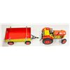 Image 2 : TIN TRACTOR WITH KEY TO WIND UP TOY
