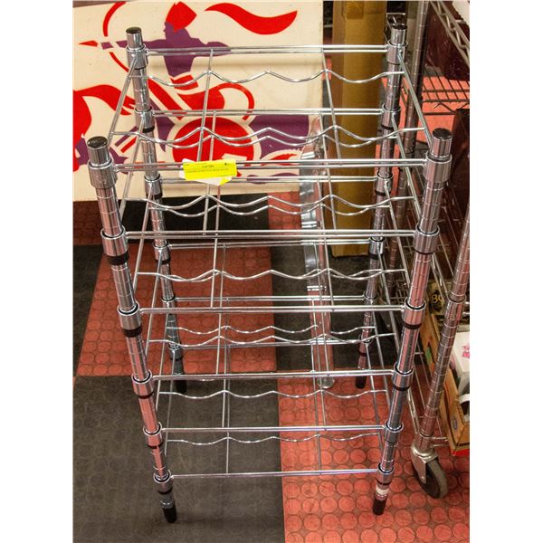 CHROME 24 BOTTLE WINE RACK