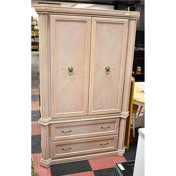 LIGHT WOOD TONE ARMOIRE