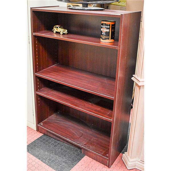 4 FOOT WOOD TONE BOOK SHELF