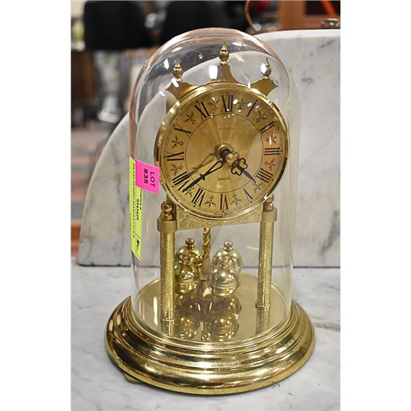 BRASS DOMED MANTLE CLOCK