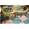 Image 1 : GLASS TOP COFFEE & END TABLE SET