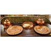 Image 1 : COPPER LOT INCLUDES 2 COFFEE POTS 2 PLATES & PAN