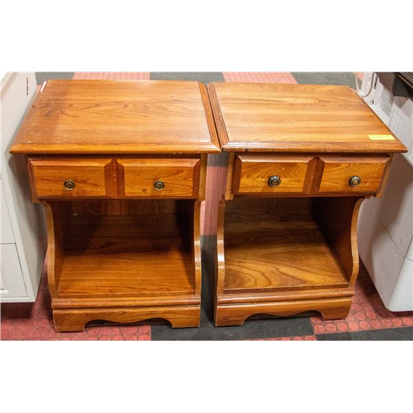 2 NIGHT STANDS SINGLE DRAWER