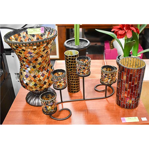 SHOWHOME VASE AND CANDLE HOLDERS