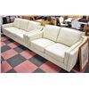 Image 1 : BEIGE GENUINE LEATHER SOFA & LOVESEAT