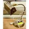 Image 1 : VINTAGE BRONZED BRASS STUDENT DESK LAMP